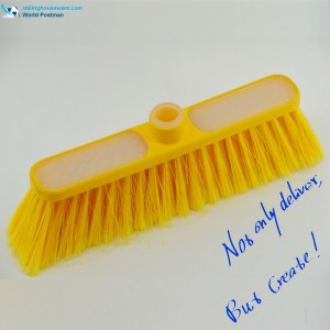 Akbrand Round Rim Plastic Broom Head med mjuk TPR Bordure