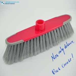 Akbrand Round Rim Plastic Broom Head med mjuk TPR båda sidor Bordure
