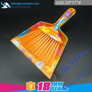 Akbrand Yellow Flower Water Mark Stegeformad Dustpan Brush Small Broom